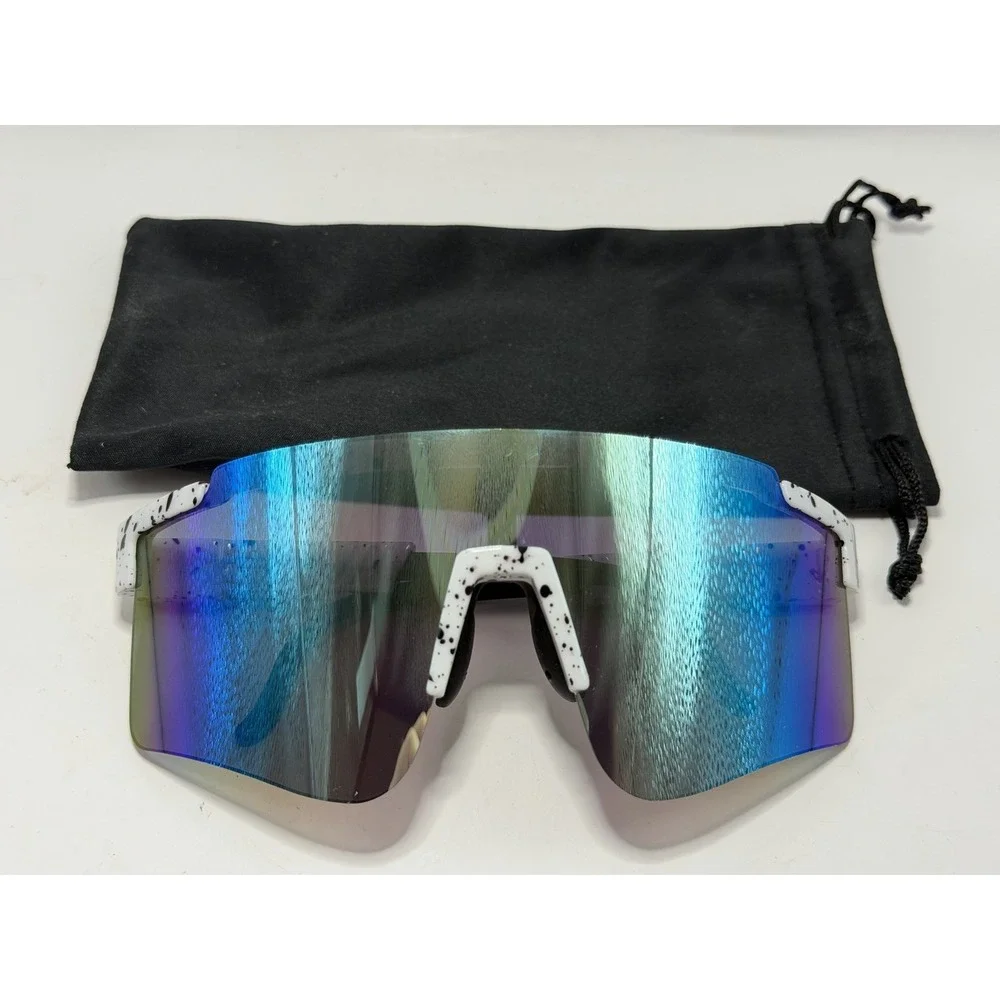 Sport Shield Sunglasses OT666 Blue‎ Mirror UV400 CAT 3 Cycling Running
